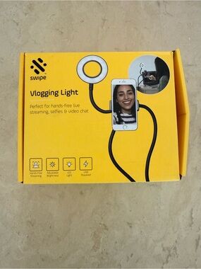 Vlogging Light in Black - Flexible LED Ring Light with Phone Holder